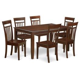 East West Furniture - 7 PC Dining room set for 6- Dinette Table and 6 dinette chair - Mahogany