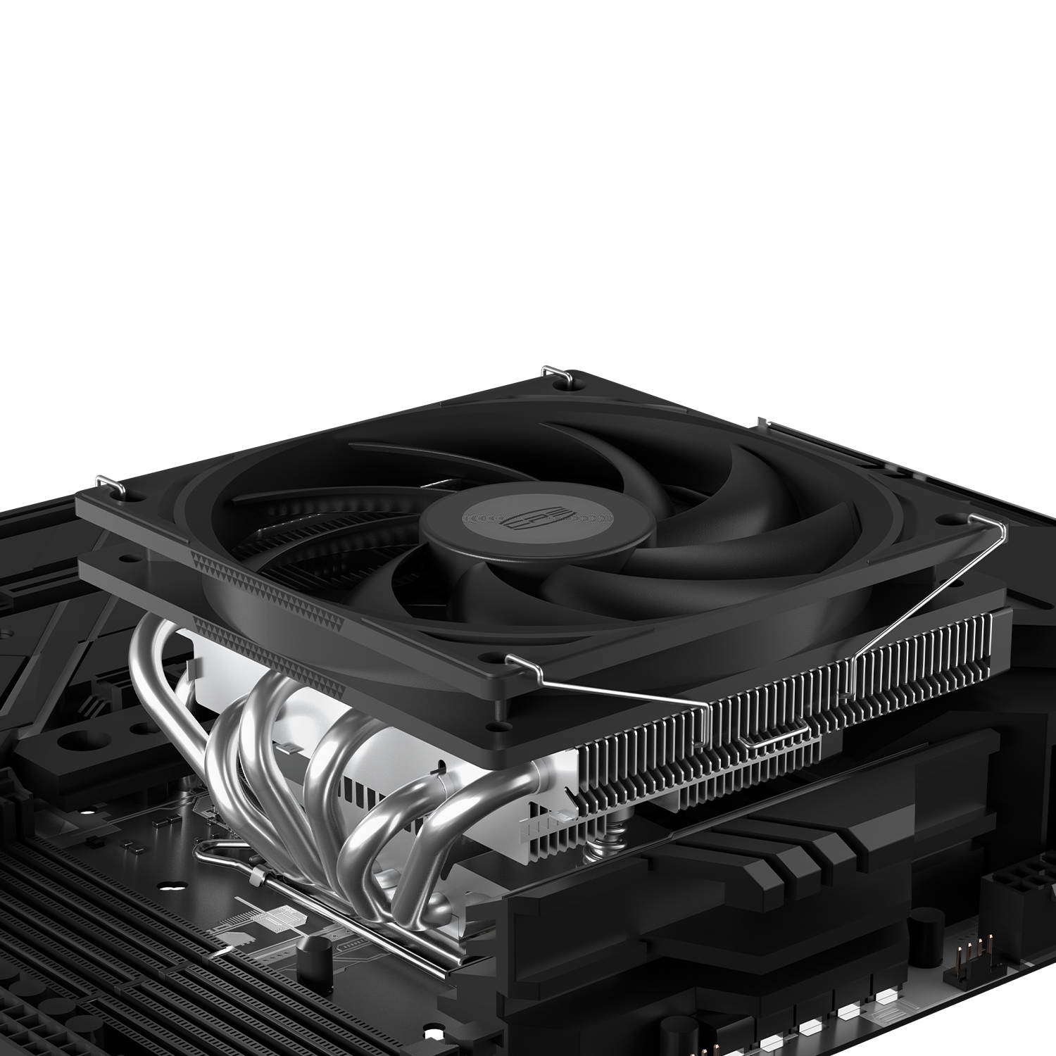 Alt View 7. PCCOOLER - RC600-67 Low Profile CPU Air Cooler, 6 Heat Pipes, 205W TDP, 67.5mm Tall, 120mm Slim Slient PWM Fan with FDB - sliver.