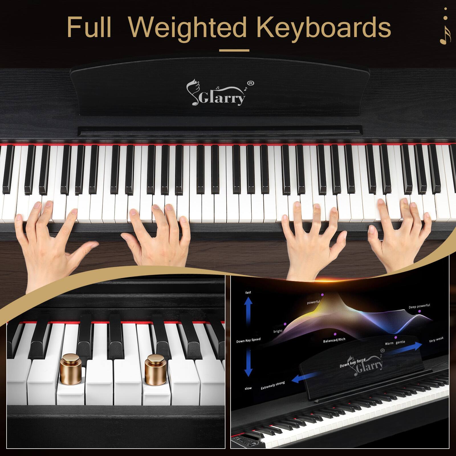 Full Weighted Keyboards  
- F Clarry - E power .re nwert angnt Barem Kny Soevd sining - Extremely Rgtancedsoch gence mam Ley Nacpe Down SClarry - WnE