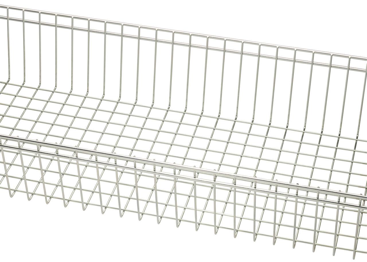 Alt View 19. TRINITY - EcoStorage 5-Tier 30x14x72 Modular Commercial Wire Shelving NSF w/ Baskets & Wheels Chrome - Chrome.