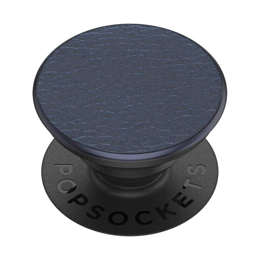 PopSockets - PopSockets- Collapsible Grip and Stand for Phones and Tablets - Pebbled Vegan Leather Prussian Navy