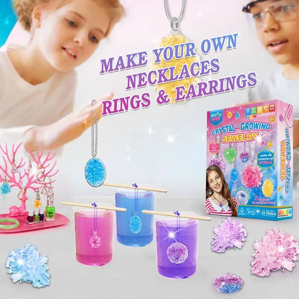 MAKE YOUR OWN NECKLACES & EARRINGS RINGS
GRYSTAL - GROWING JEWELRY CHEMISTRY LEARN THE CHEMISTRY OF GROWING CRYSTALS
13 TOOLS