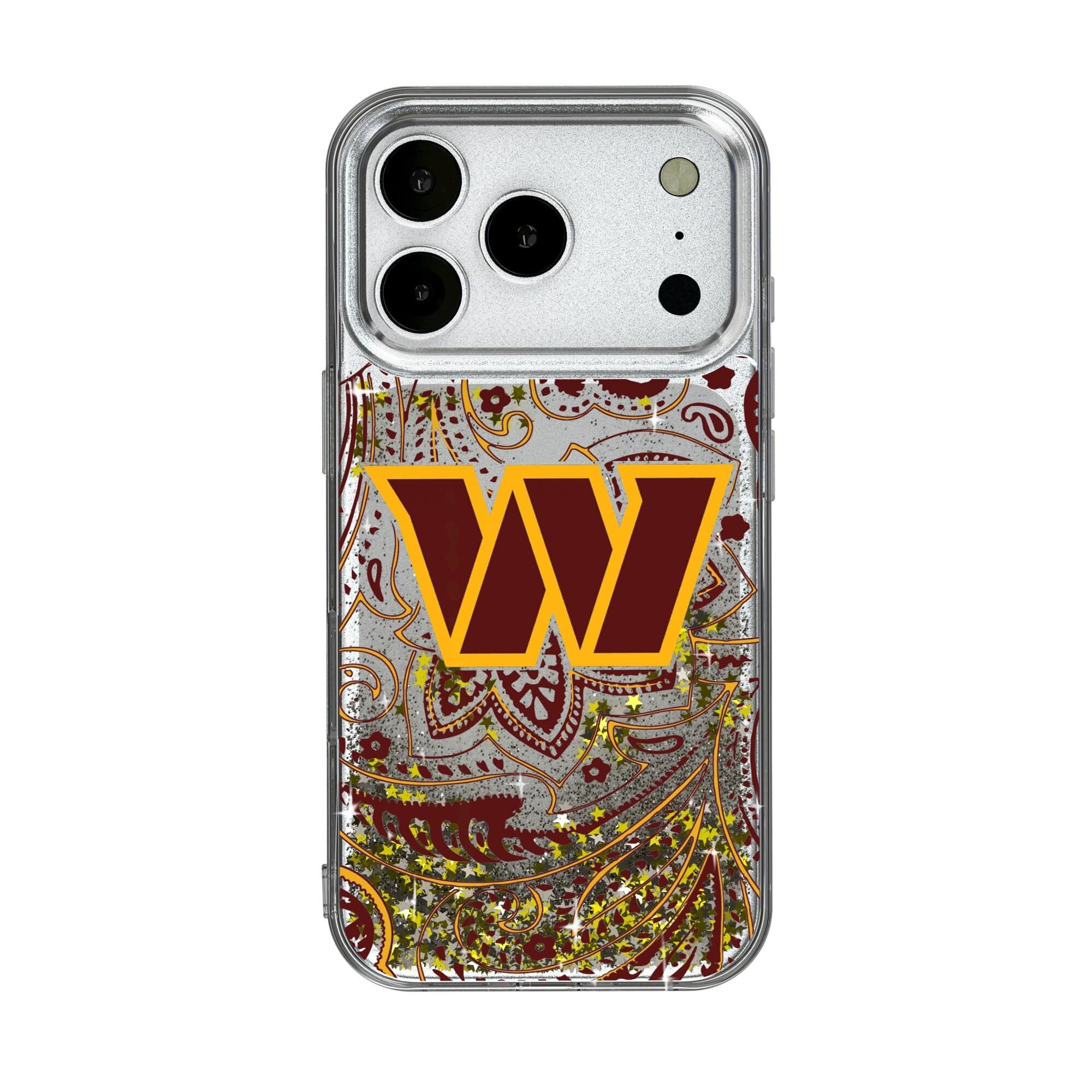 Keyscaper - NFL - Washington Commanders iPhone Paisley Design Glitter Case - 17 Pro - Multicolor price history on PriceWatchPro