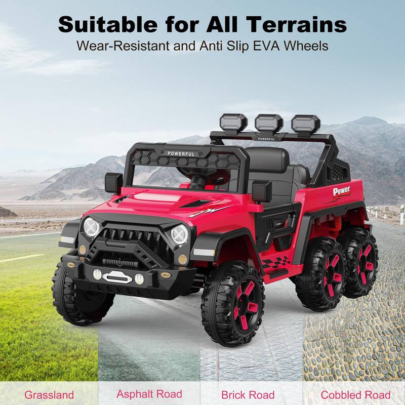 Suitable for All Terrains  
Wear-Resistant and Anti Slip EVA Wheels  

Grassland  
Asphalt Road  
Brick Road  
Cobbled Road