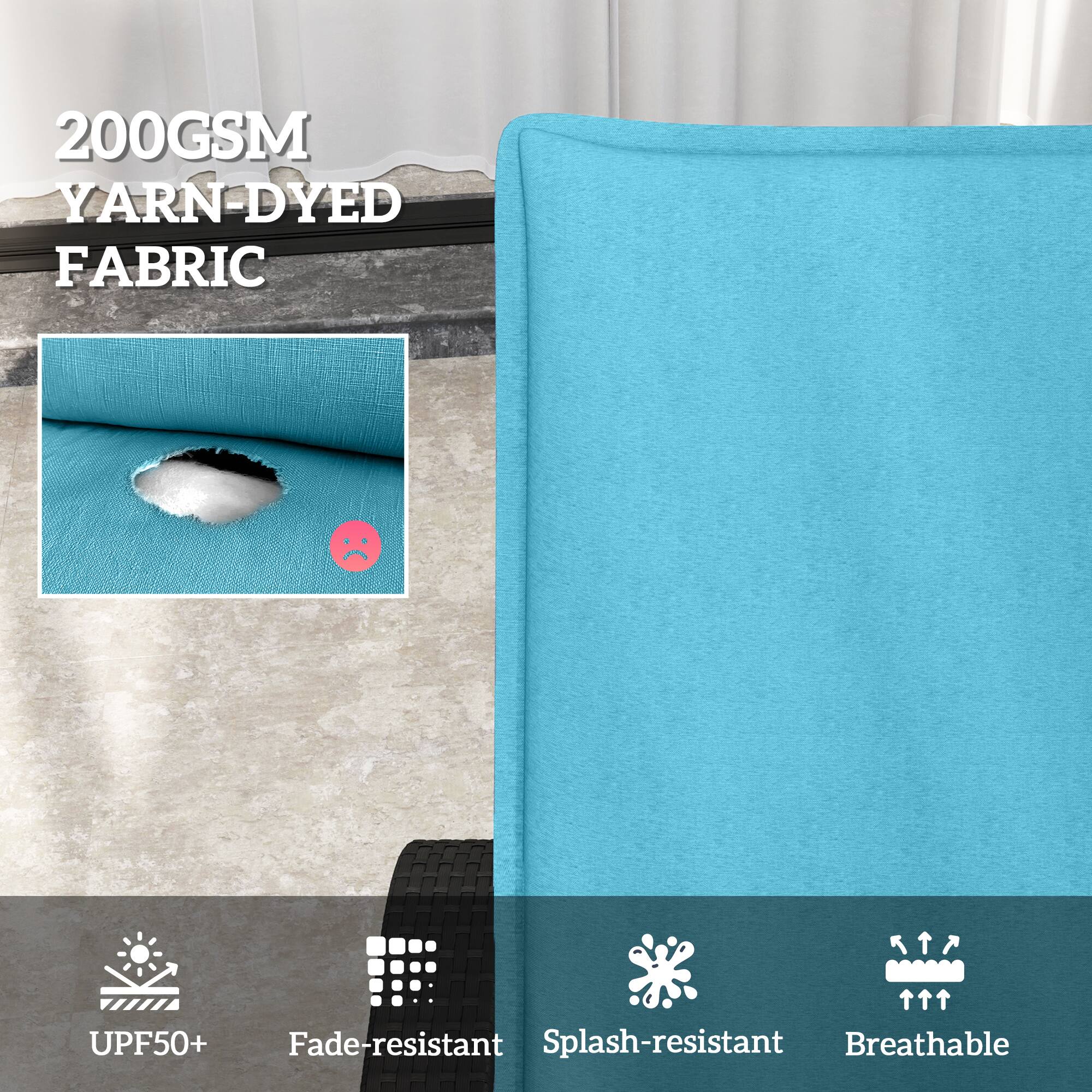 200GSM YARN-DYED FABRIC

UPF50+  
Fade-resistant  
Splash-resistant  
Breathable