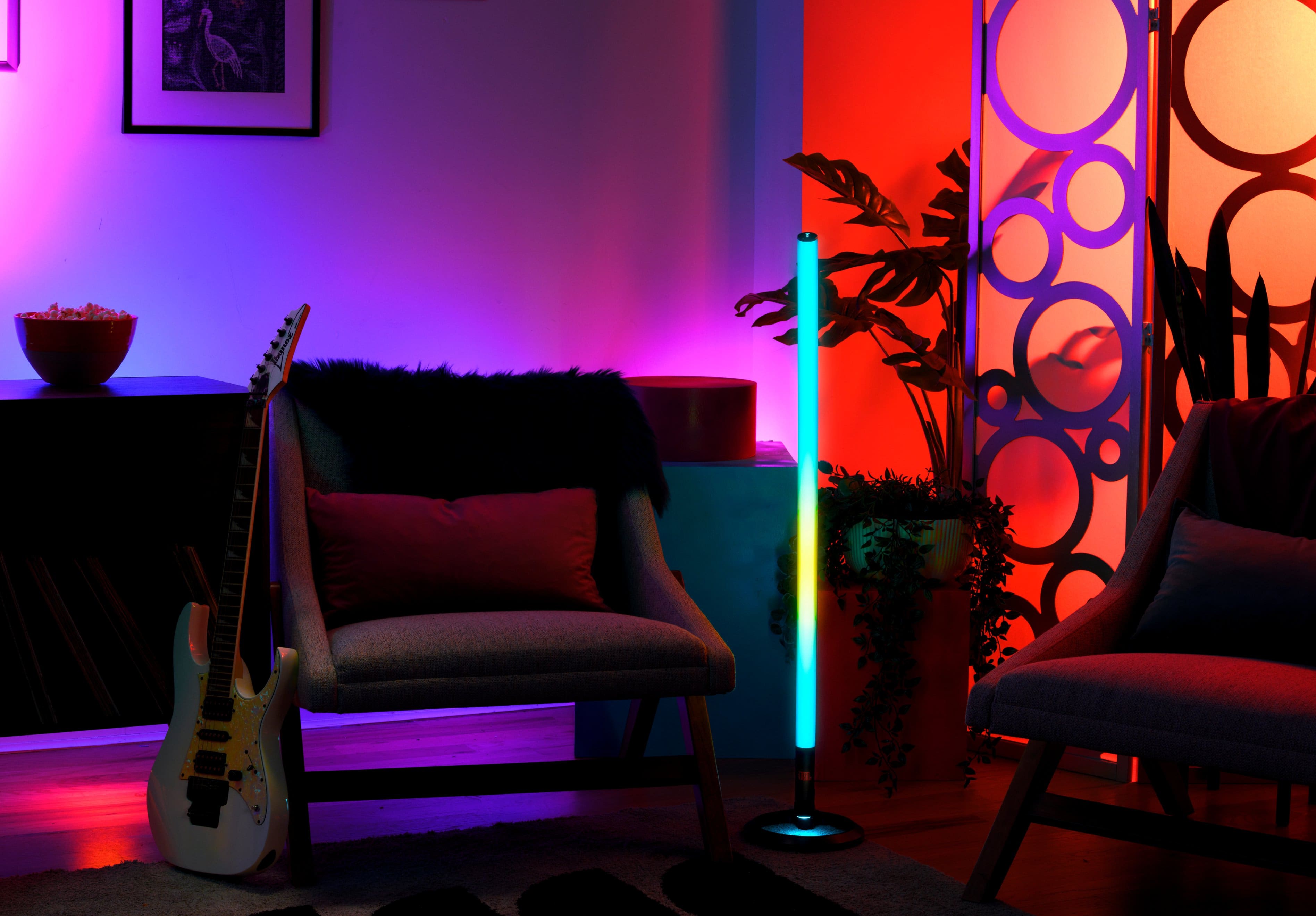 Alt View 15. JBL - PartyLight Stick bluetooth party light stick - 2024 - Black.