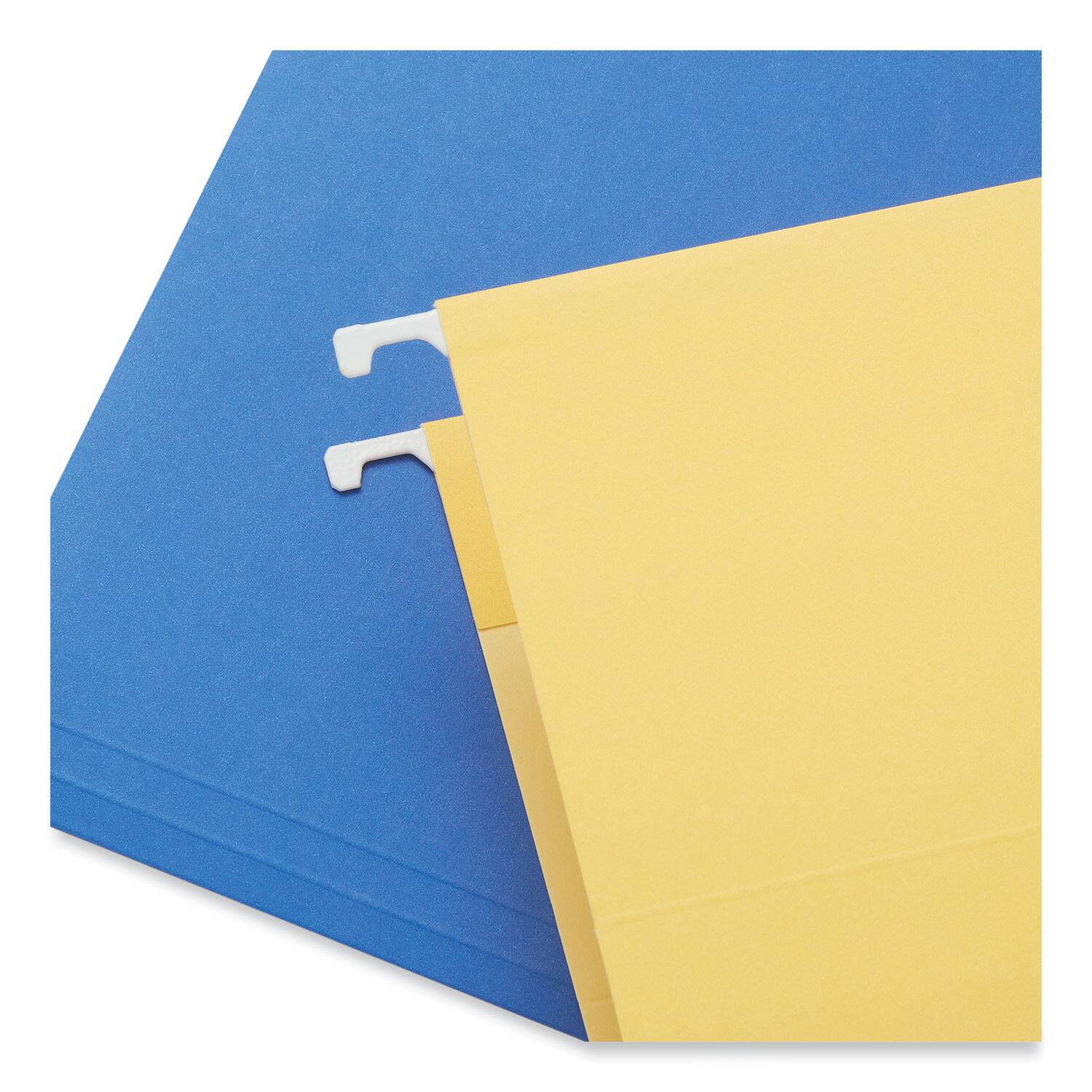 Angle. Universal - Universal Deluxe Reinforced Recycled Hanging File Folders  Letter Size  1/5 Cut Tabs  Assorted  25 per Box.