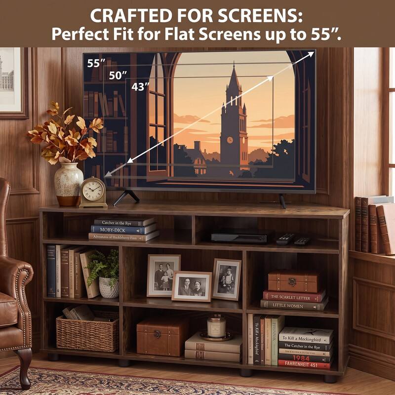 CRAFTED FOR SCREENS: Perfect Fit for Flat Screens up to 55".  
55" 50" 43"  
Catcher is the Rye MOBY-DICK Adventures of Hackleberry Fina  
THE SCARLET LETTER LITTLE WOMEN  
To Kill a Mockingbird The Catcher in the Rye | 1984 FAHRENHEIT 451