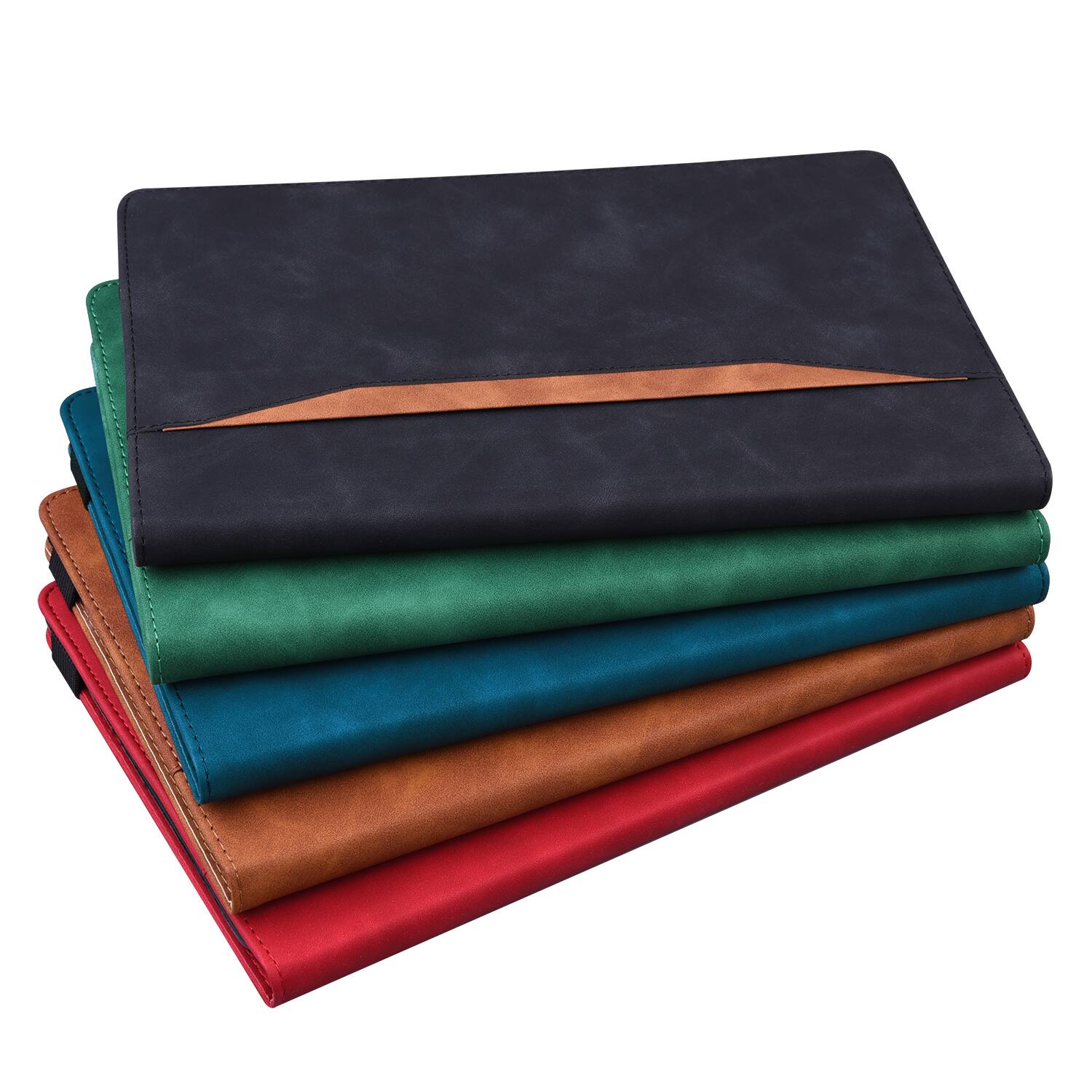Alt View 2. Dteck - for iPad Air 13 Inch Case M4 2026 / M3 2025 / M2 2024, Matte PU Leather Folio Stand Cover with Credit Card Slots - Black.