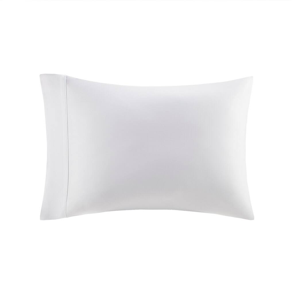 Alt View 1. Gracie Mills - Gracie Mills Aryn 300TC BCI Cotton Sheet Set with Z Hem - White.