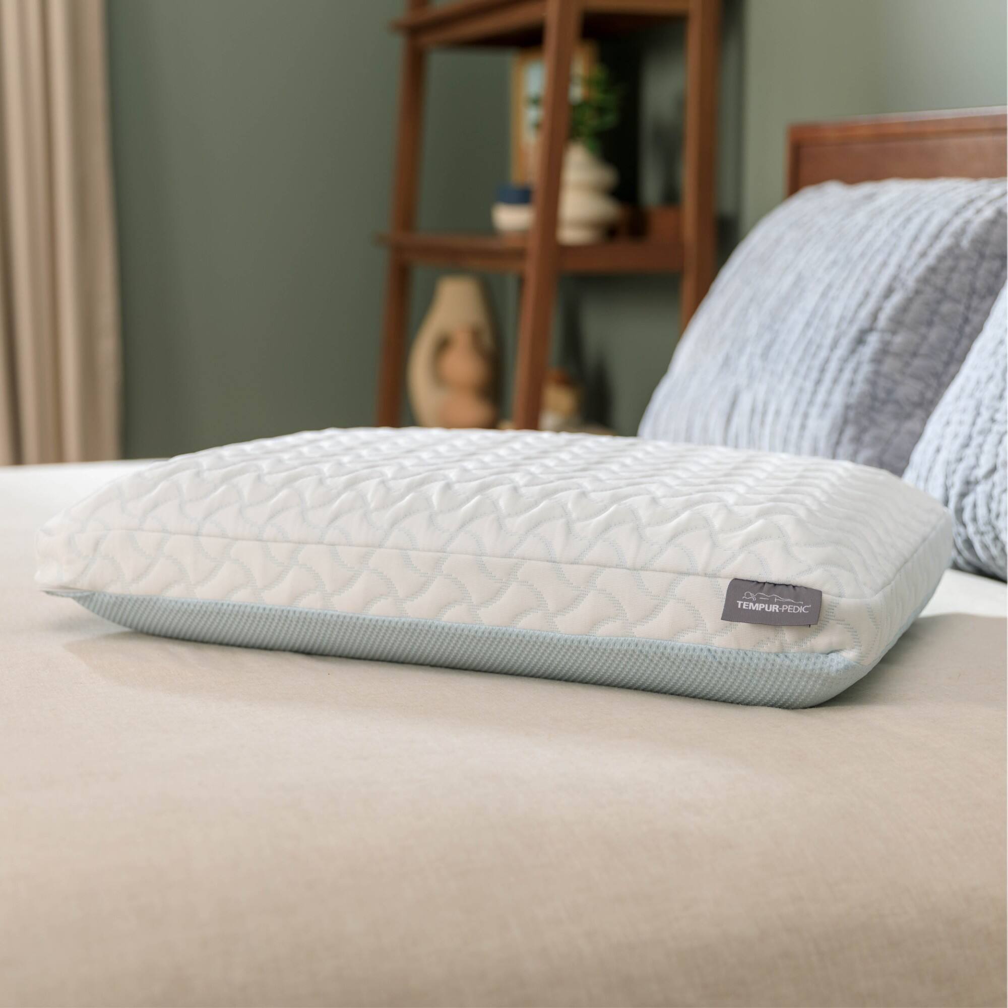 Alt View 3. Tempur-Pedic - TEMPUR-Cloud®  + Cooling Pillow, Standard  - 2-Pack - White.