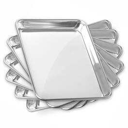 GRIDMANN - 9 x 13-in 6pk - Commercial Aluminum Cookie Sheets - Silver