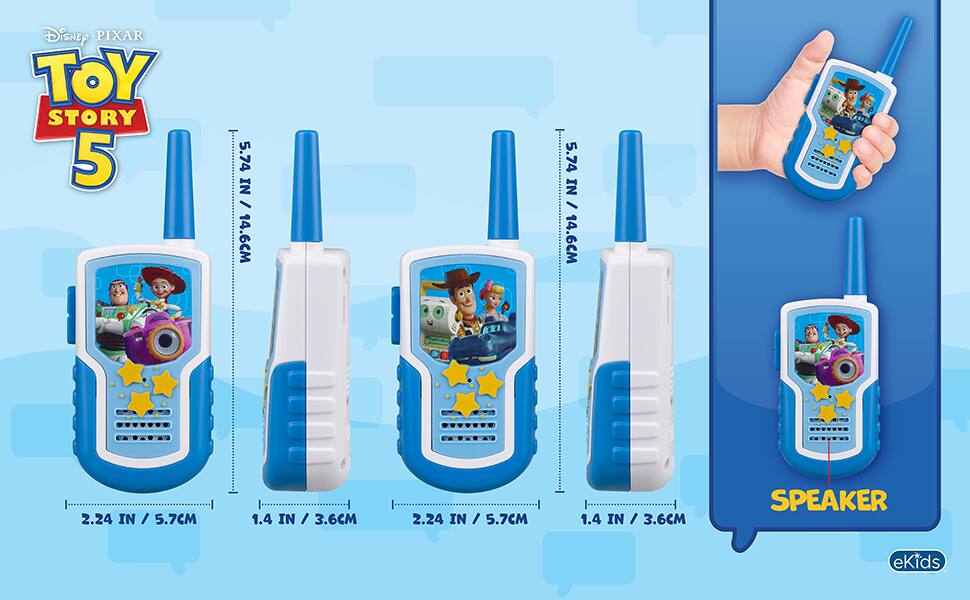 Disney PIXAR TOY STORY 5

5.74 IN / 14.6CM
2.24 IN / 5.7CM
1.4 IN / 3.6CM

SPEAKER

eKids