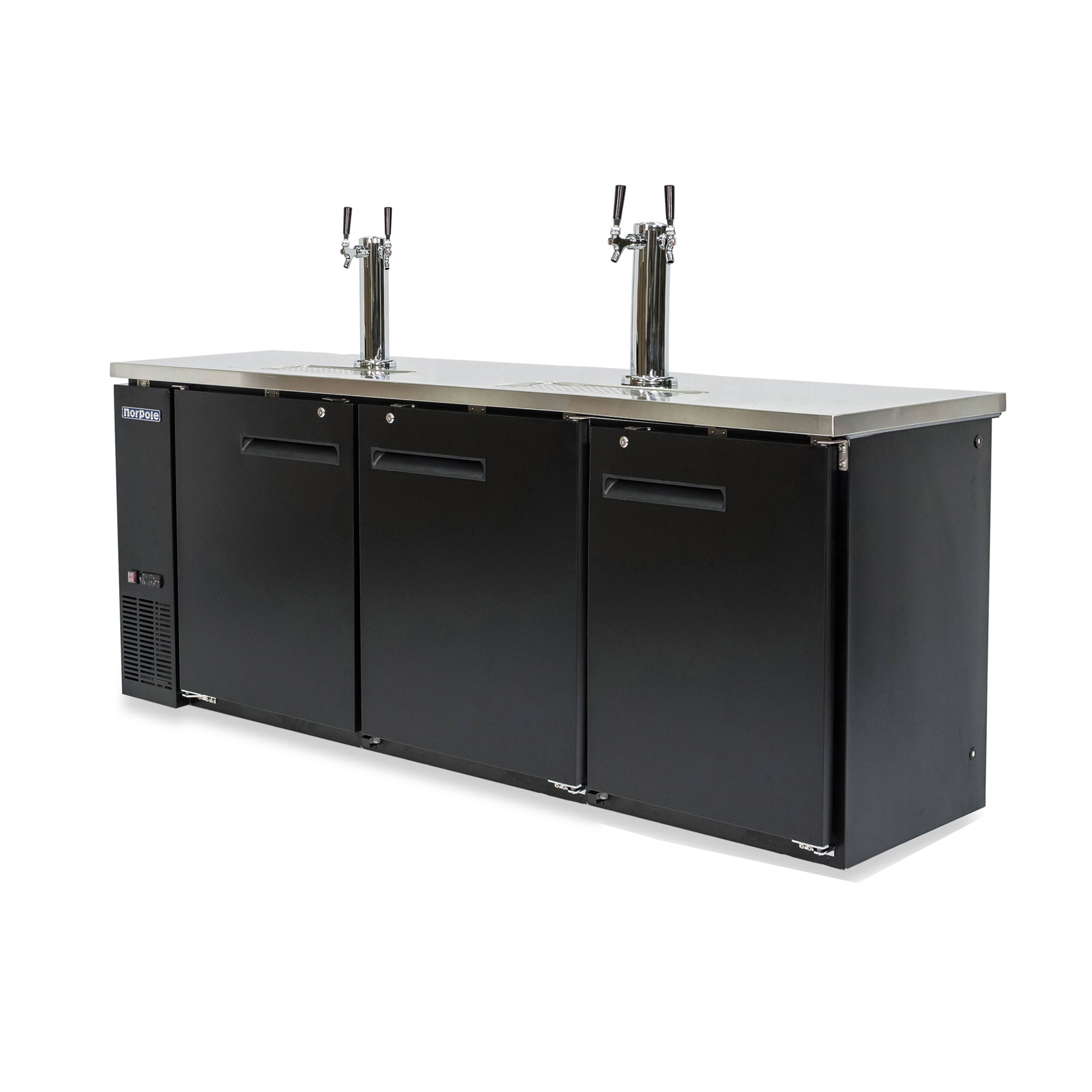 Alt View 2. Magic Chef - Commercial Three 1/2 Barrel Beer Keg Cooler with 2 Direct Taps in Black - Black.