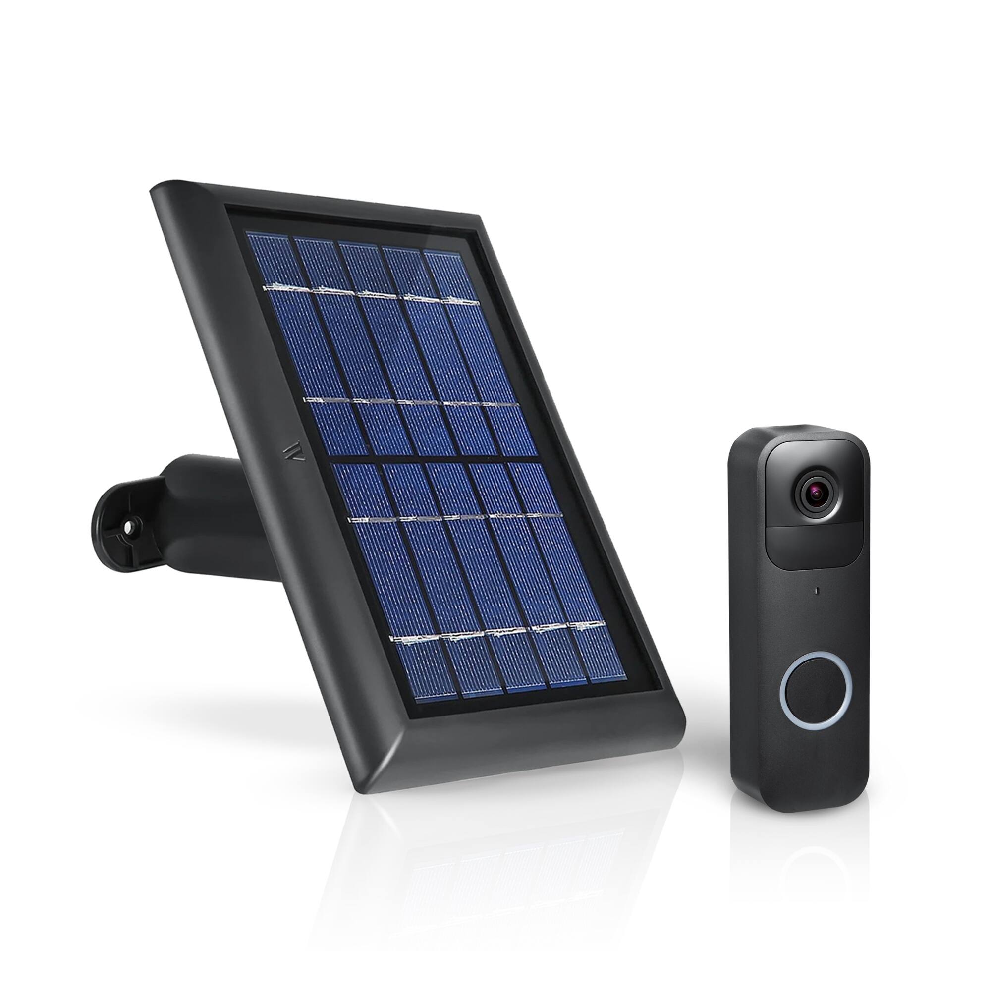 Front. Wasserstein - Solar Panel Compatible with Blink Video Doorbell Blink Doorbell Solar Panel for Your Blink Video Doorbell - Black.