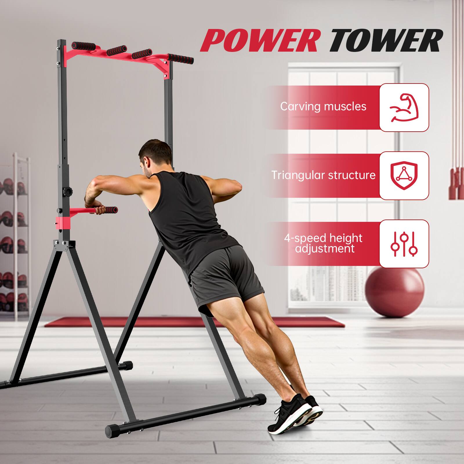 LCO CELCCO POWER TOWER  
Carving muscles  
Triangular structure  
4-speed height adjustment