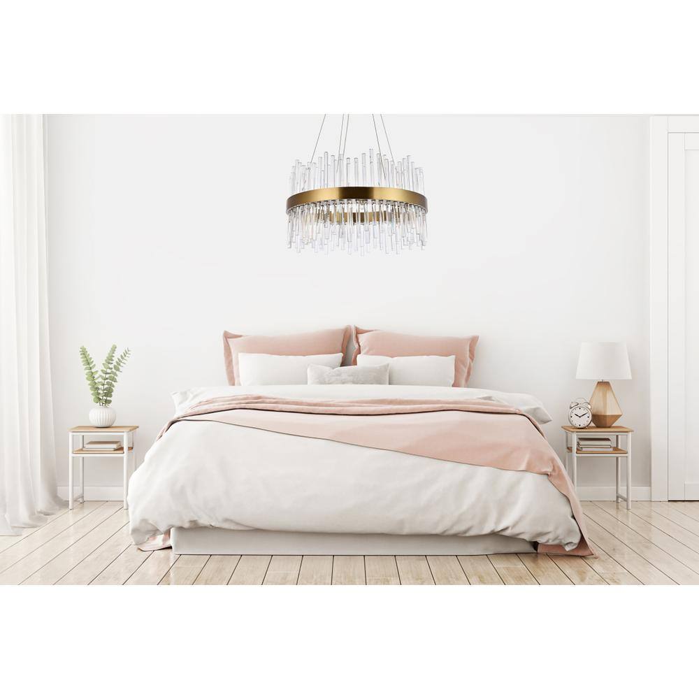 Left. Elegant Lighting - Dallas 16 light Gold Chandelier Clear Royal Cut Crystal - Gold.