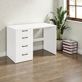 Hivvago - 43.5" Functional Computer Desk with Quad Drawer Storage - White