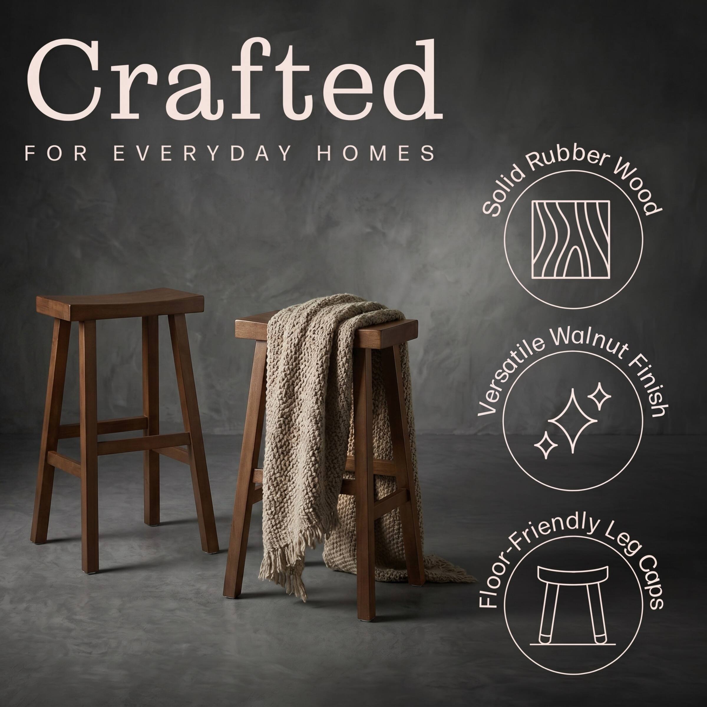 Crafted for Everyday Homes

- Solid Rubber Wood
- Versatile Walnut Finish
- Floor-Friendly Leg Caps