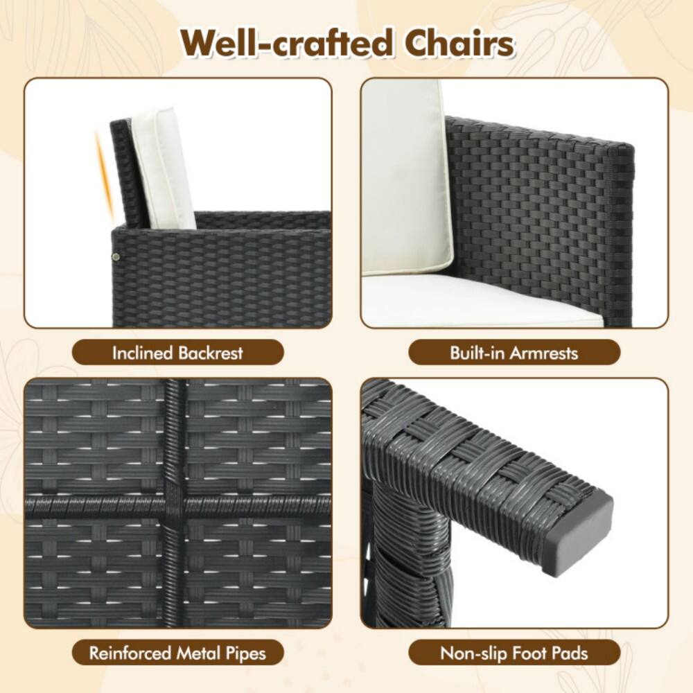 Well-crafted Chairs

- Inclined Backrest
- Built-in Armrests
- Reinforced Metal Pipes
- Non-slip Foot Pads