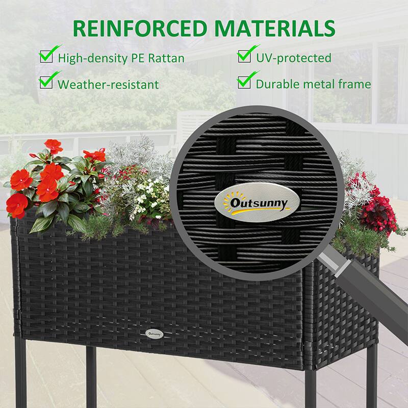 REINFORCED MATERIALS
High-density PE Rattan
UV-protected
Weather-resistant
Durable metal frame
Outsunny