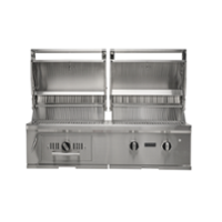 50" Coyote Outdoor Living Combination Natural Gas (NG) and Charcoal Grill - Stainless Steel - Front_Zoom