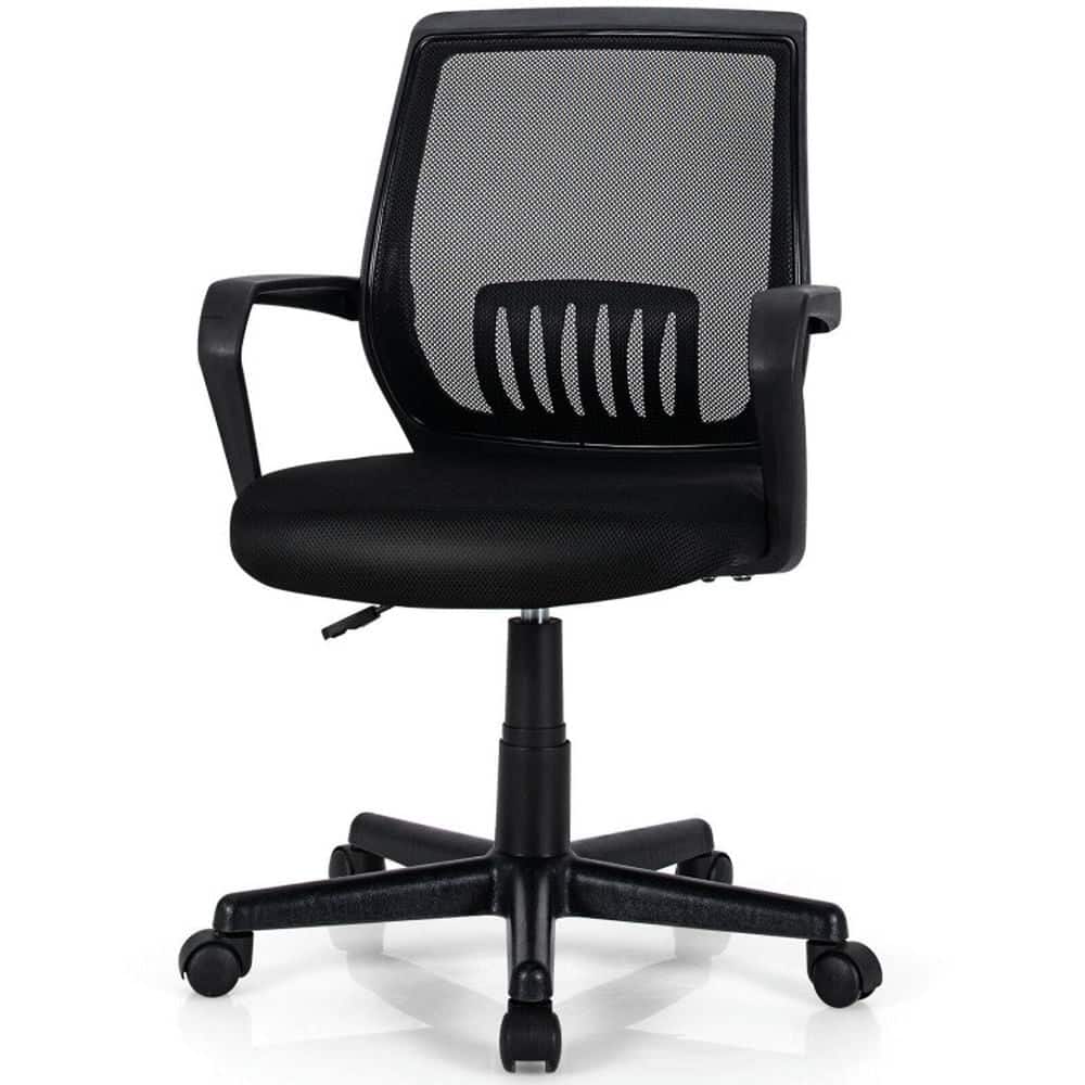 Kadyn - Mid-Back Mesh Height Adjustable Executive Chair with Lumbar Support, Home Office Computer Desk Chair - Black