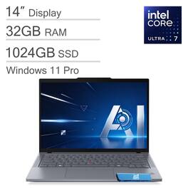 Lenovo - Upgraded - ThinkPad T14 Gen 5 14" FHD+ Business Laptop - Intel Core Ultra 7 with 32GB Memory - 1TB SSD - Windows 11 Pro - Gray