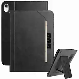 Dteck - Retro PU Leather Folio Case for Apple iPad mini (A17 Pro) 2024/iPad mini 6th Generation 8.3" 2021,Shockproof Flip Cover - Black
