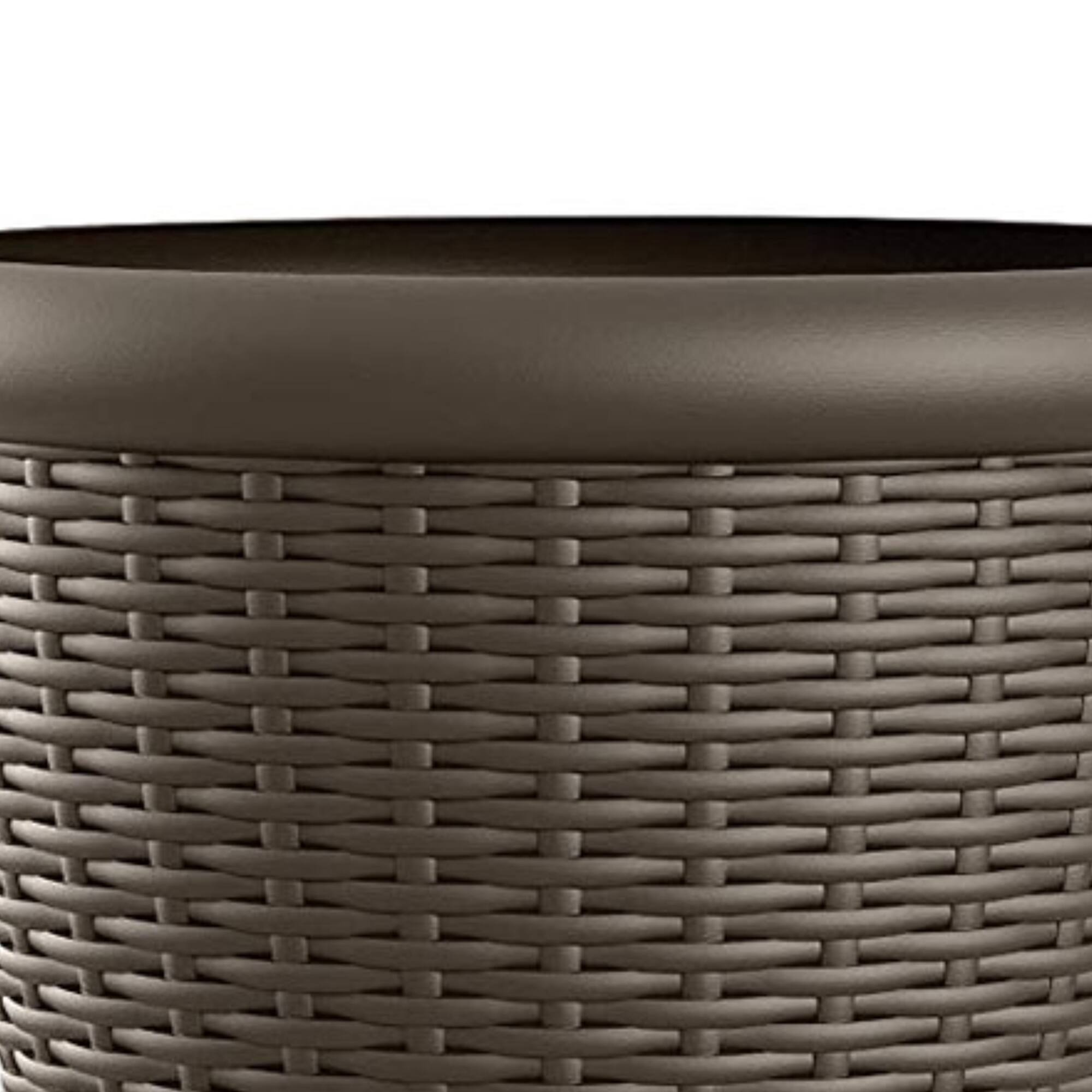 Alt View 5. Suncast - Suncast Willow 18" Diameter Decorative Wicker Patio Planter Pot, Java (4 Pack) - Brown.