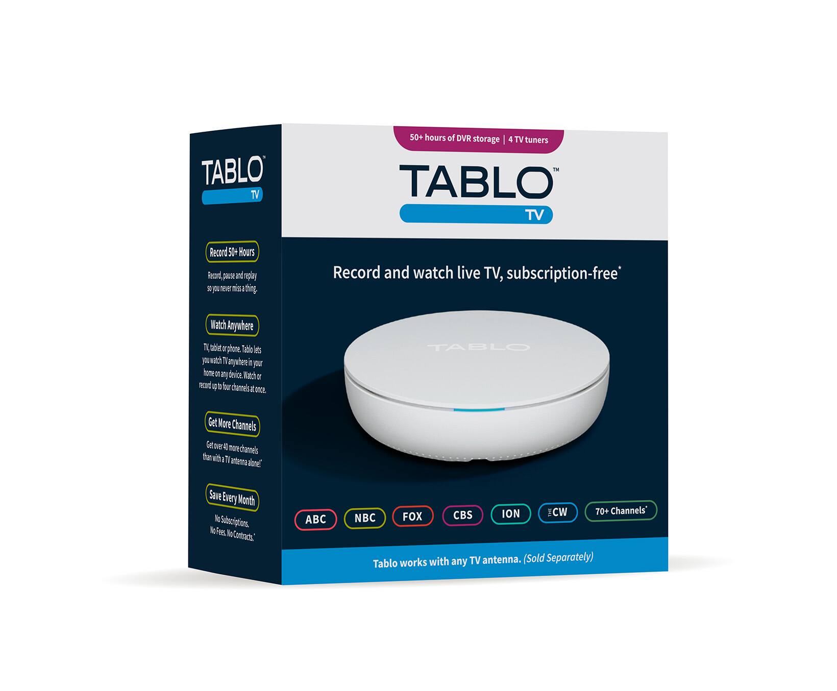 Alt View 2. Tablo - 4th Gen, 4-Tuner, 128GB Over-The-Air DVR & Streaming Player - White.