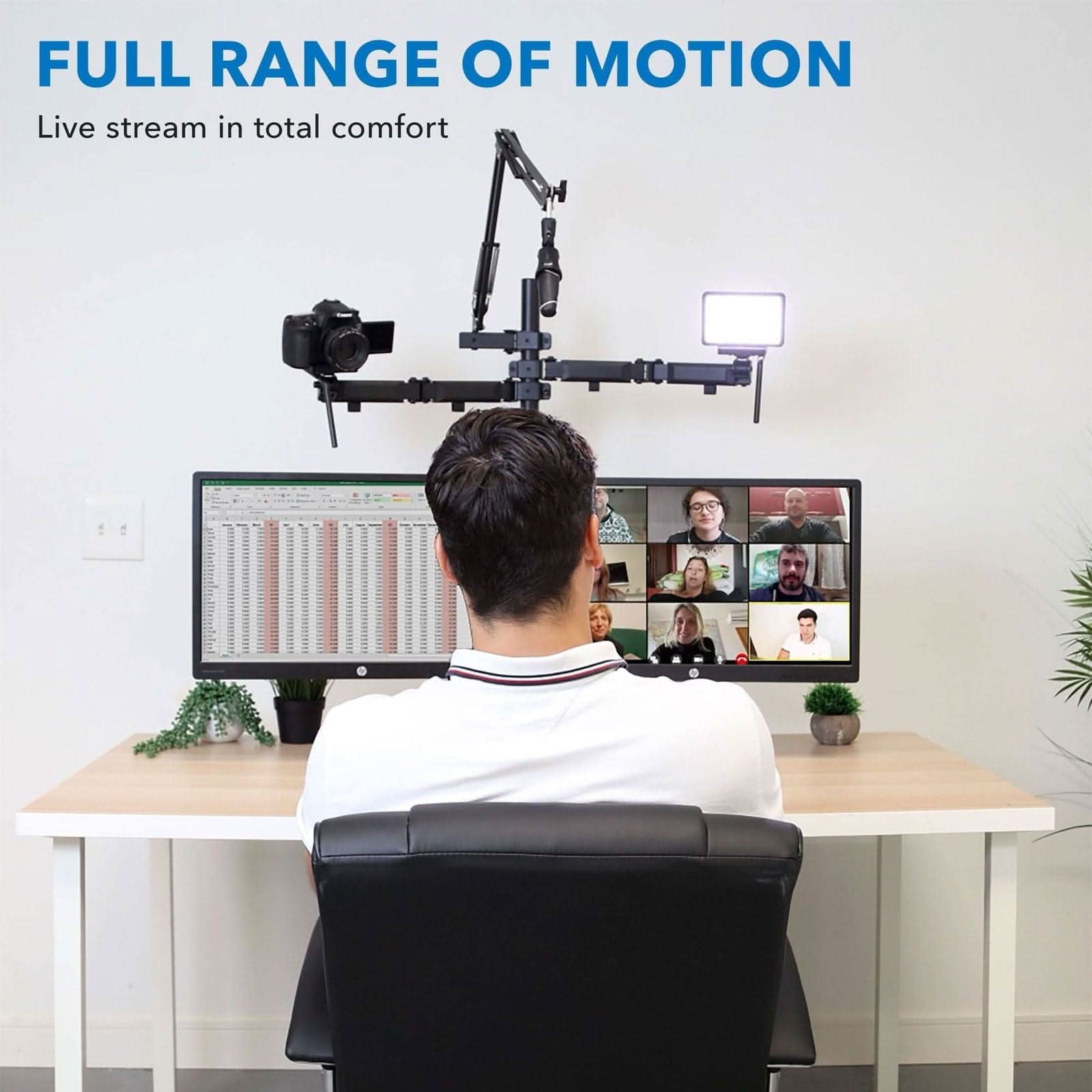 FULL RANGE OF MOTION  
Live stream in total comfort