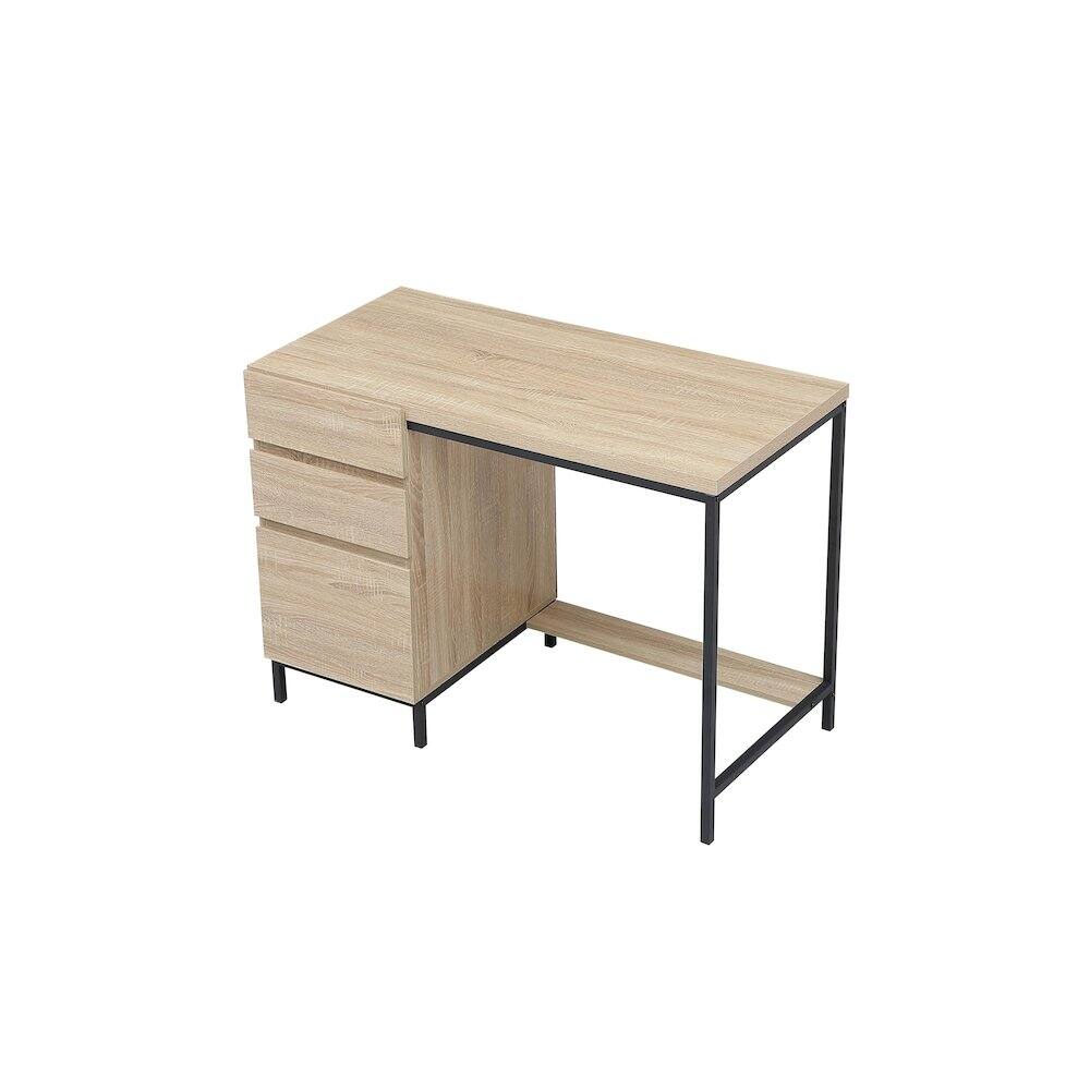 Alt View 2. Elegant Decor - Emerson 42 inch Desk in Mango Wood - Mango Wood And Black.