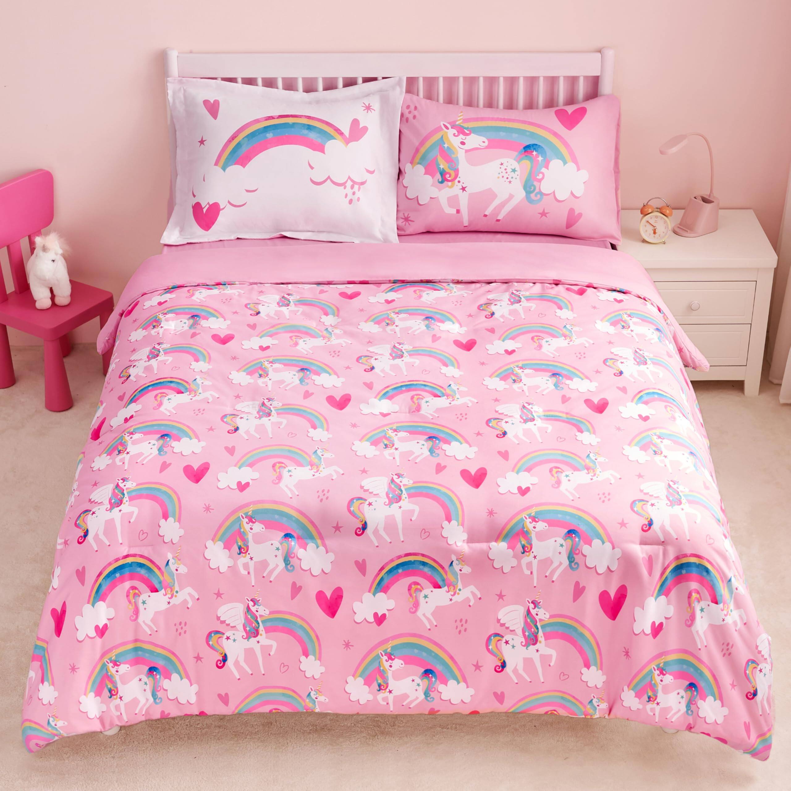 Pink Unicorn Rainbow Twin