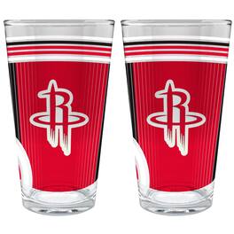 Great American Products - Houston Rockets Two-Piece 16oz. Pint Glass Set - Multicolor