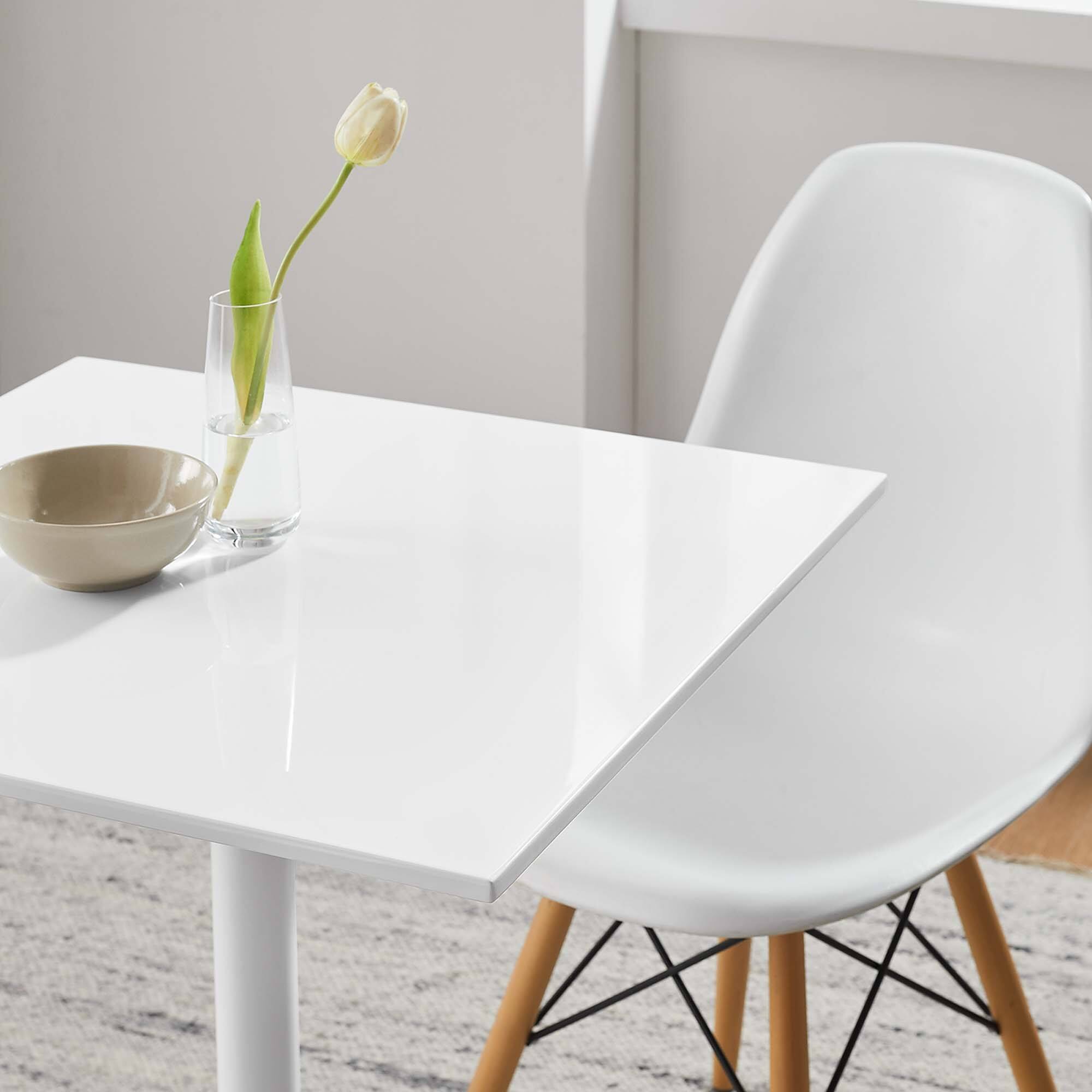 Alt View 1. Modway - Lippa Square Wood Dining Table - White.