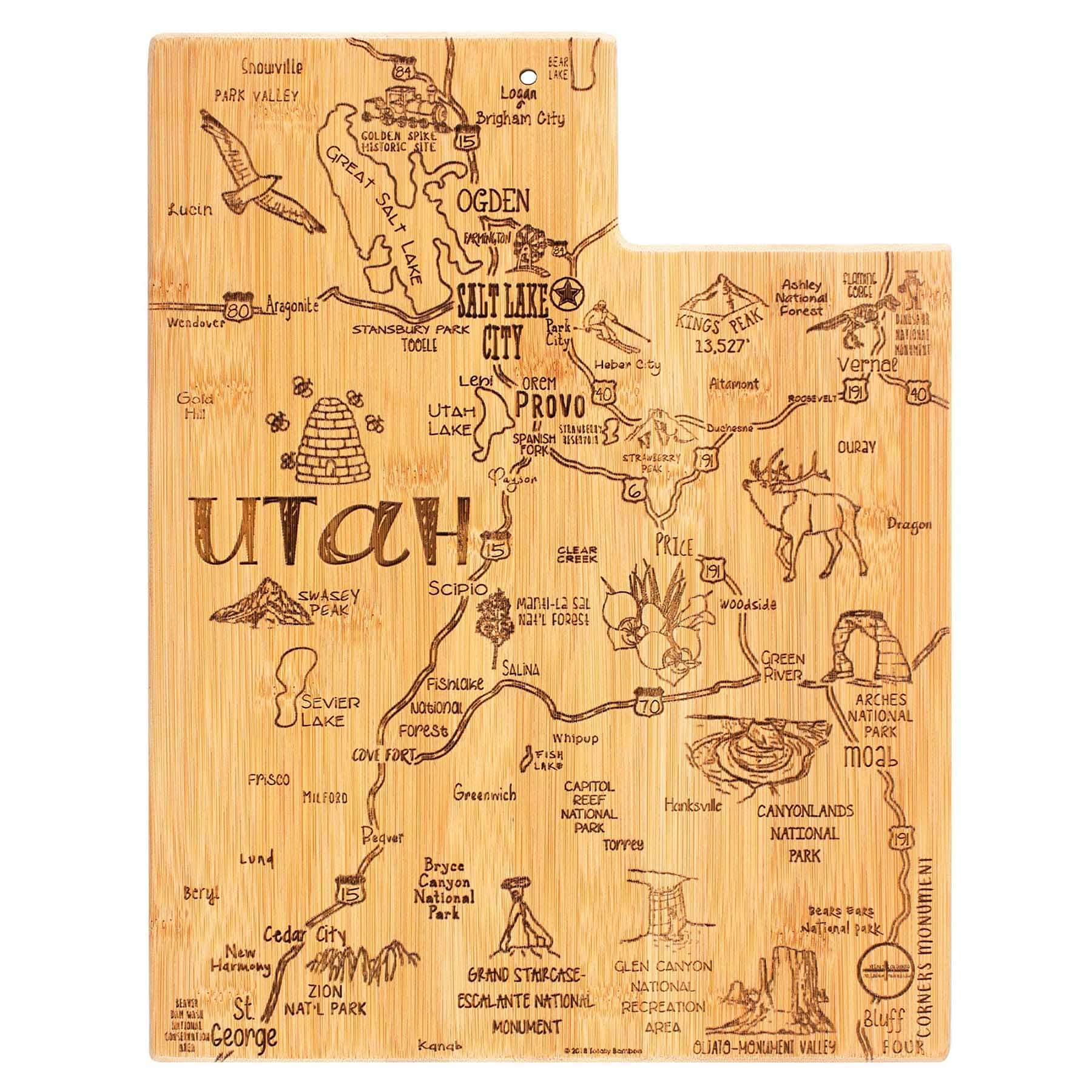 "Totally Bamboo - Destination Utah Cutting Board, 11"" x 14-1/4""" price history on PriceWatchPro