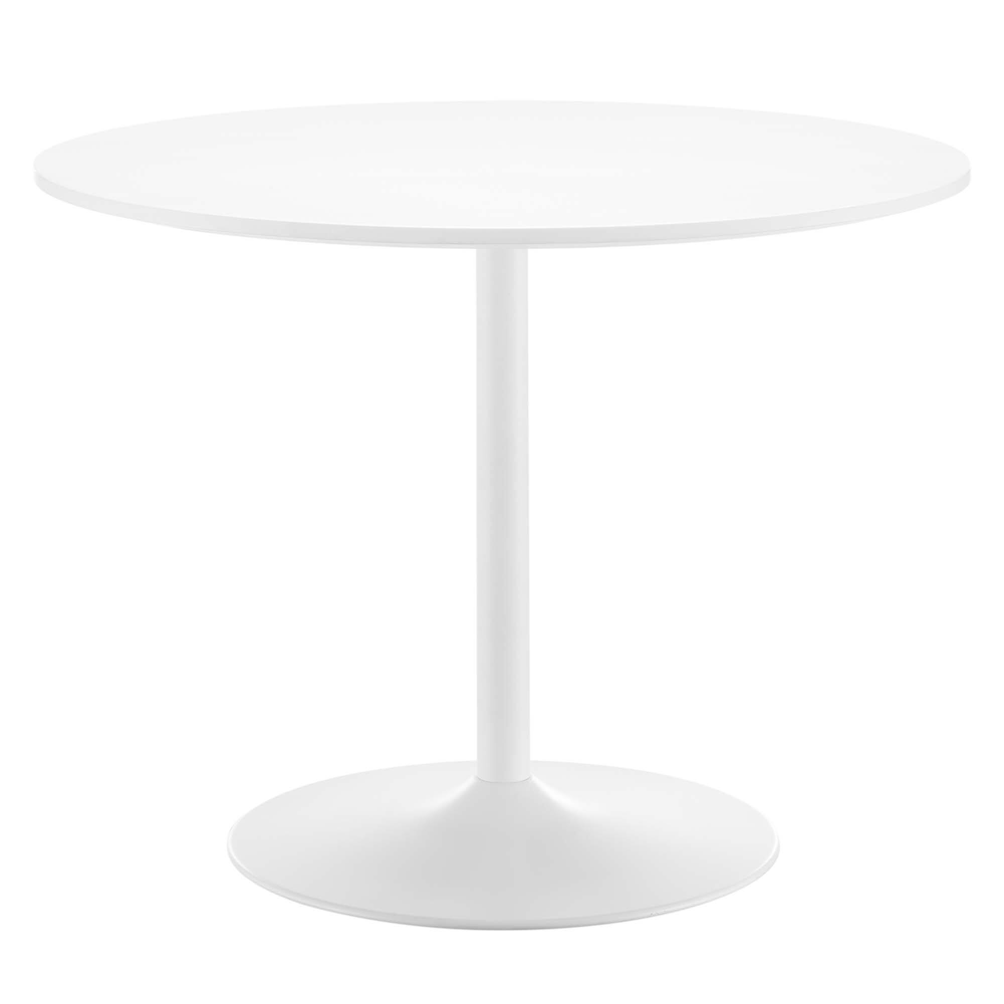 Angle. Modway - Amuse 40" Dining Table by Modway - White White.