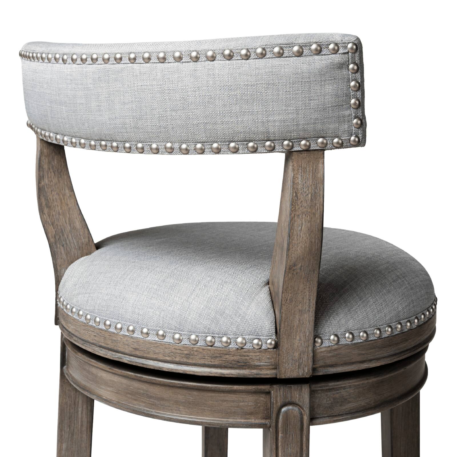 Alt View 7. Maven Lane - 26" Alexander Counter Stool in Reclaimed Oak Finish with  Fabric Upholstery - Reclaimed Oak.