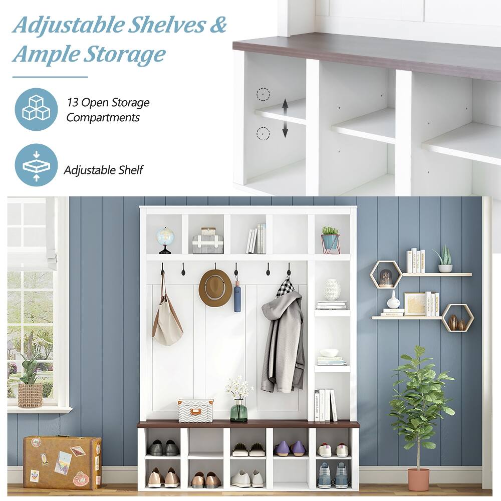 Adjustable Shelves & Ample Storage

13 Open Storage Compartments

Adjustable Shelf