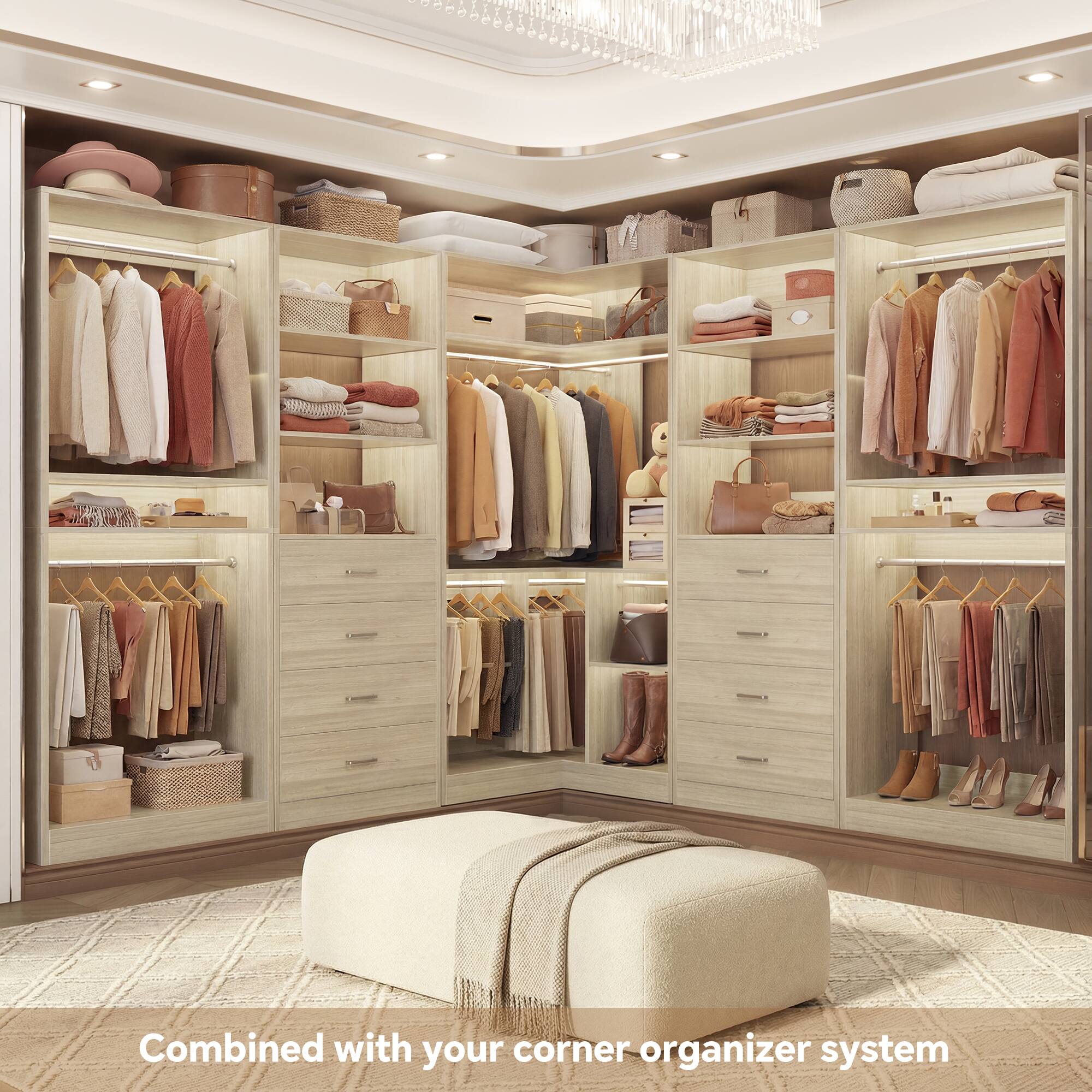 Combined with your corner organizer system