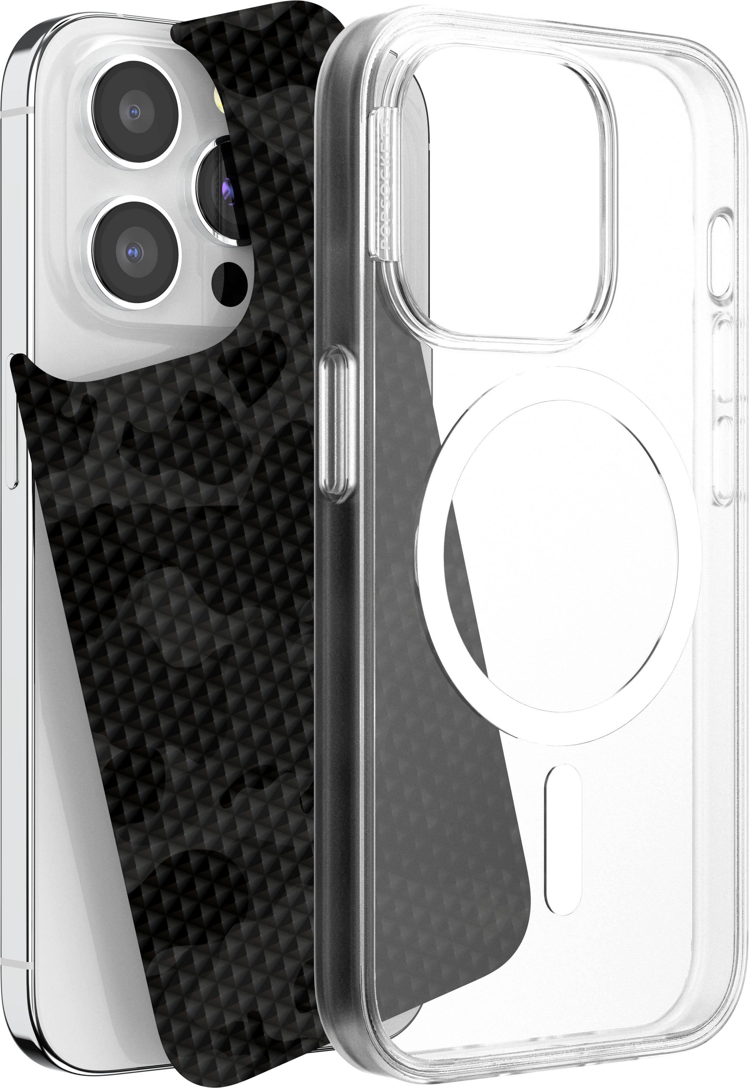 Left. PopSockets - Looks iPhone 15 Pro Swappable Graphic Case Inserts (3 per pack) - compatible with PopSockets PopCase only - Geo Collection.