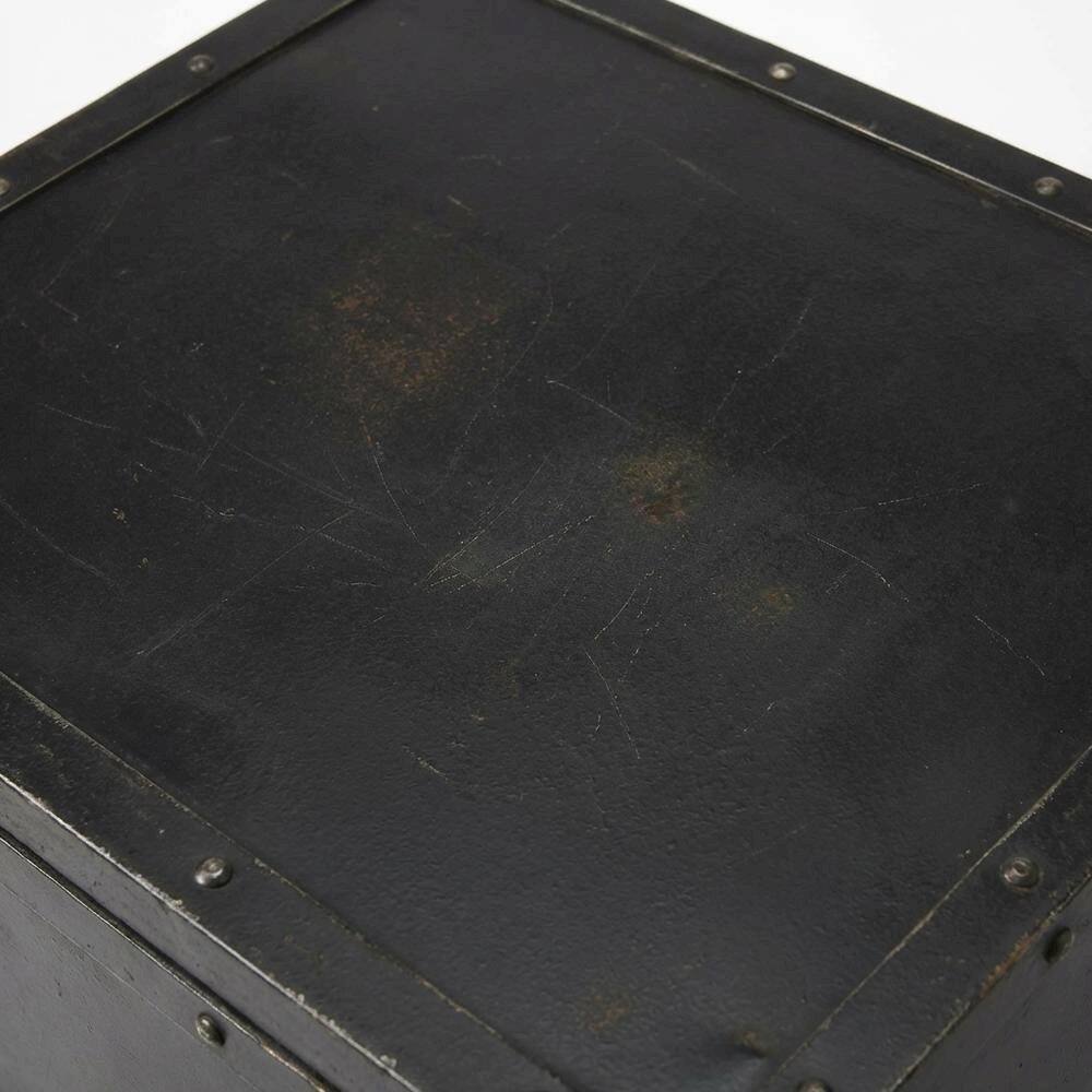 Alt View 2. Starlight Canyon Home - Industrial Side Chest with Distressed Finish, End Table for Living Room - Black.
