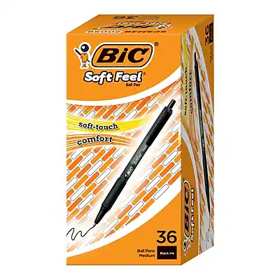 BIC Soft Feel Ball Pen
Soft-touch comfort
36 Ball Pens Medium
Black
10 Feet