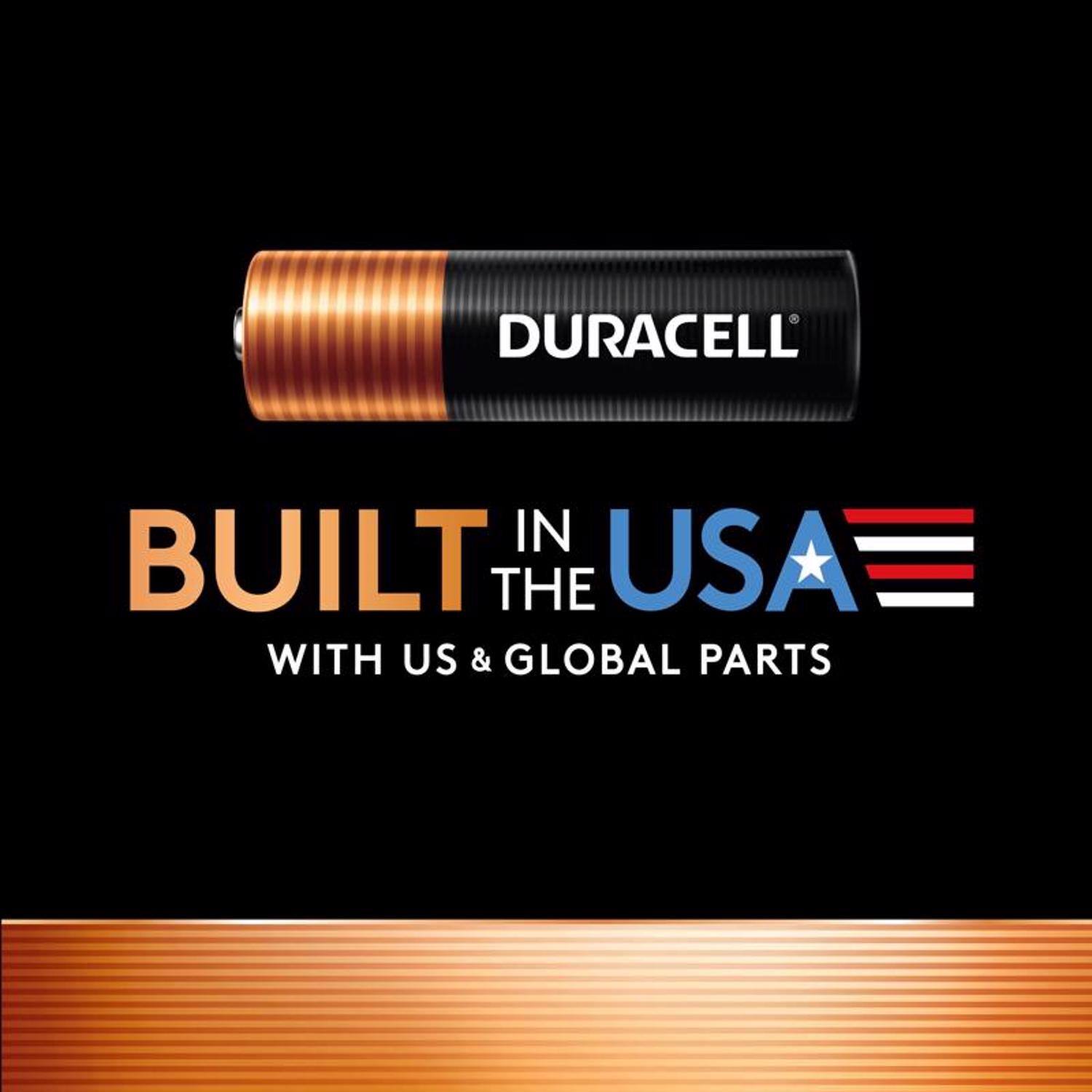 DURACELL  
BUILT IN THE USA  
WITH US & GLOBAL PARTS