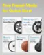 The text on the image is grouped and corrected as follows:

1. Car Mode: Default 36psi/2.5bar mode
2. Motorcycle: Default 35psi mode
3. Bicycle: Ball mode
4. Customized mode: Default 8psi mode
5. Scooter: Default 45psi mode, UP to 150psi