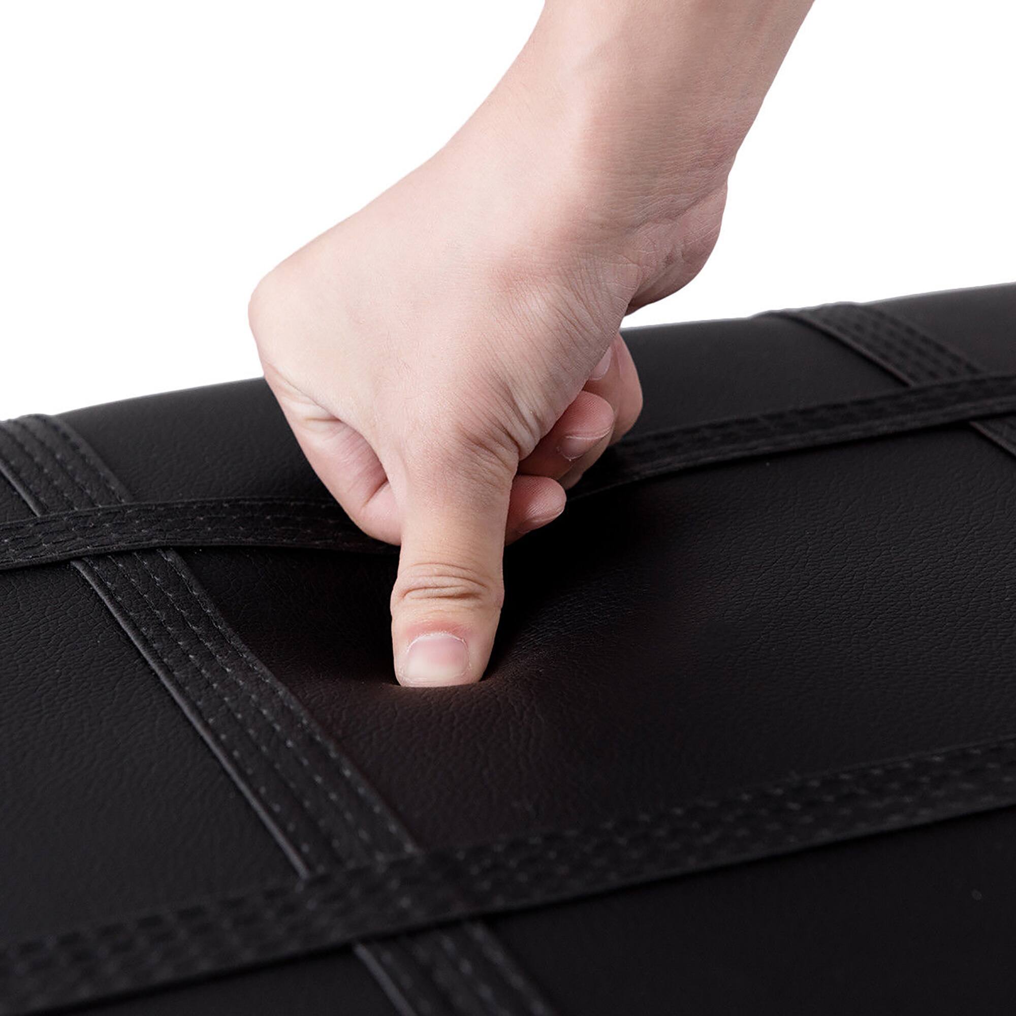 Alt View 7. Costway - Costway PU Leather Solid Wood Piano Bench Padded Double Duet Keyboard Seat Storage - Black.