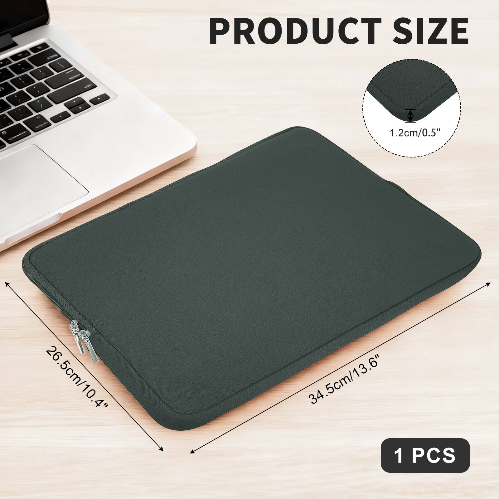 PRODUCT SIZE

1.2cm/0.5"  
26.5cm/10.4"  
34.5cm/13.6"  

1 PCS