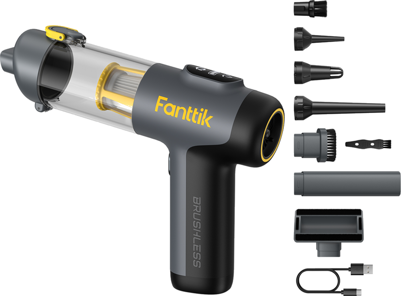 Best Buy Fanttik Cordless Car Vacuum, 4 in 1 Handheld Air Duster