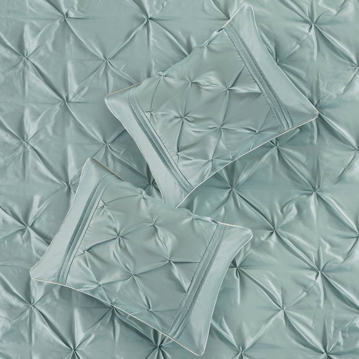 Alt View 5. Aukfa - 7 Piece Tufted Comforter Set King - Seafoam.